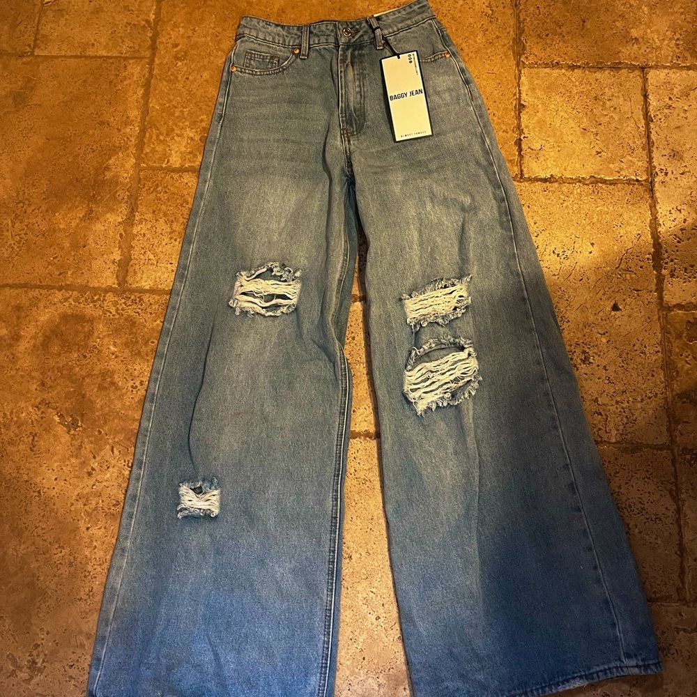 Rue 21 Baggy blue jeans size 0